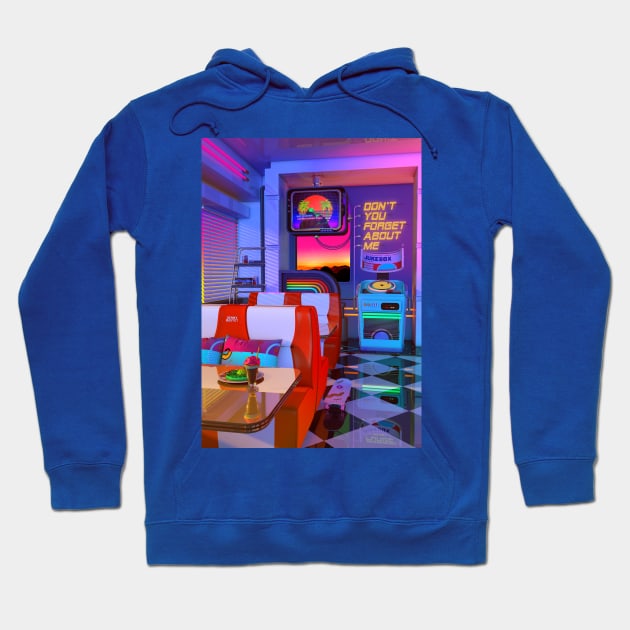 Retrowave Dine & Dream Hoodie by dennybusyet